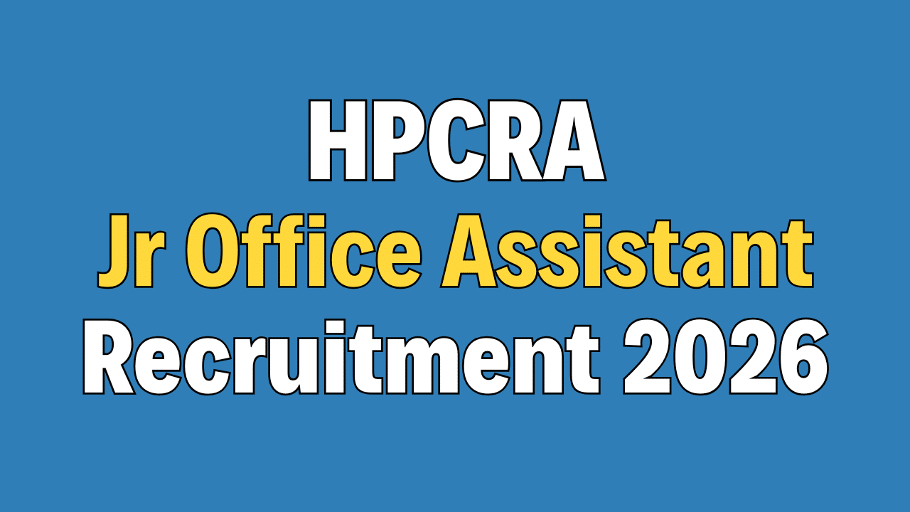 HPRCA Junior Office Assistant Online Form 2026