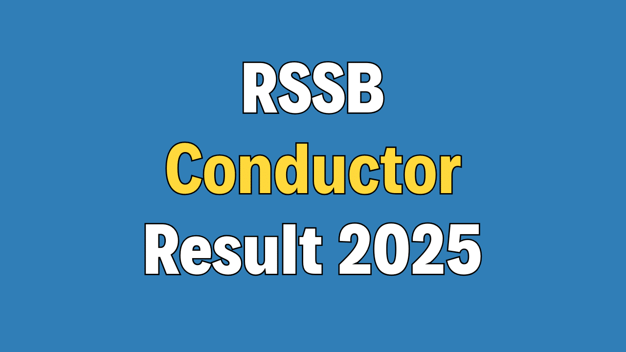 RSSB Conductor Result 2025