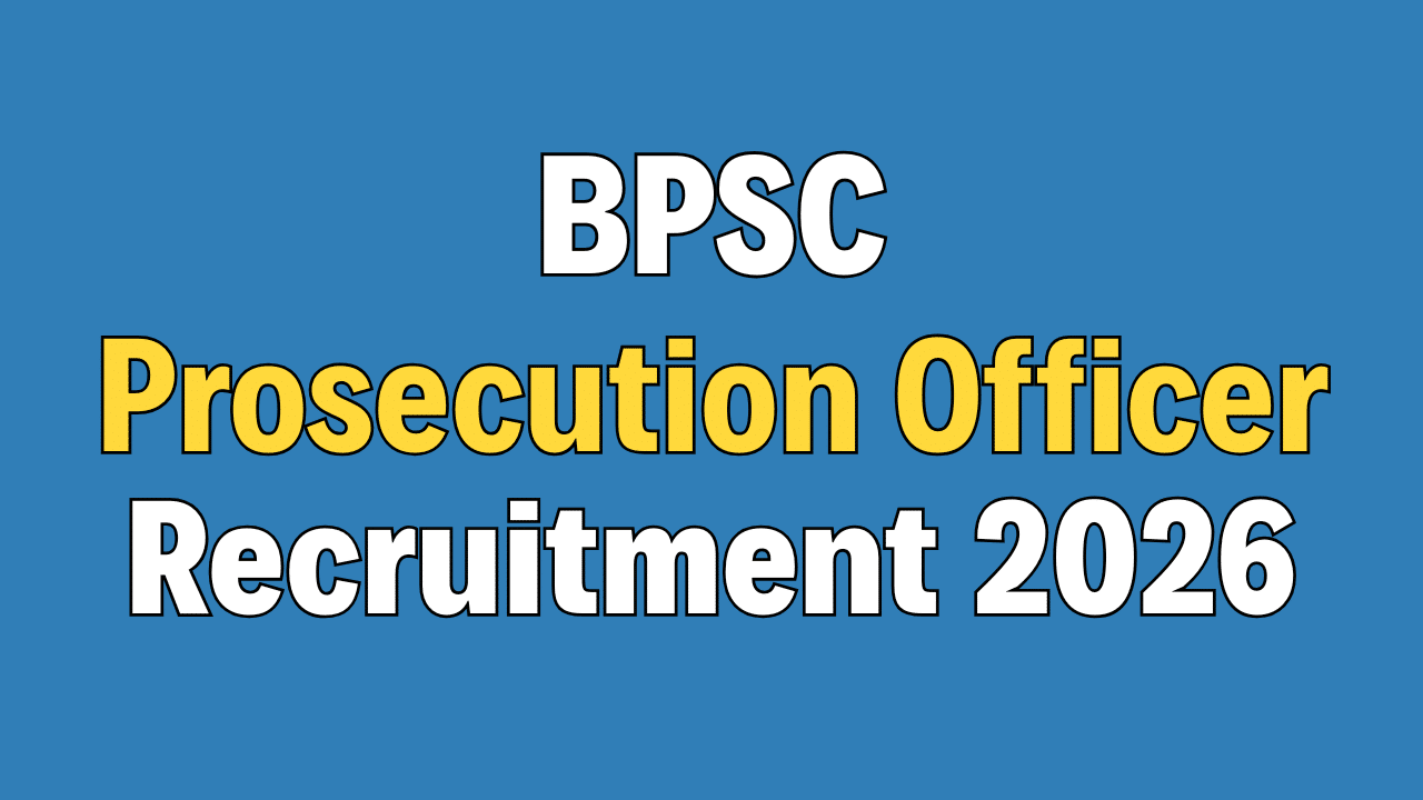 BPSC Prosecution Officer Recruitment 2026