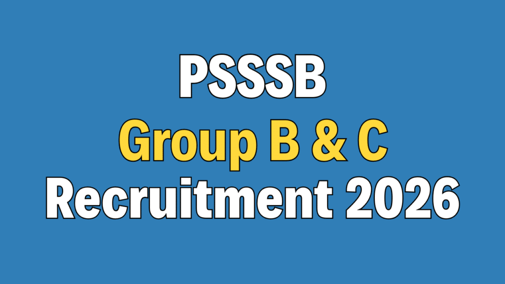 DSSSB Group B & C Posts Recruitment 2026