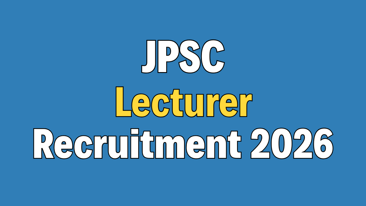 JPSC Lecturer Recruitment 2026