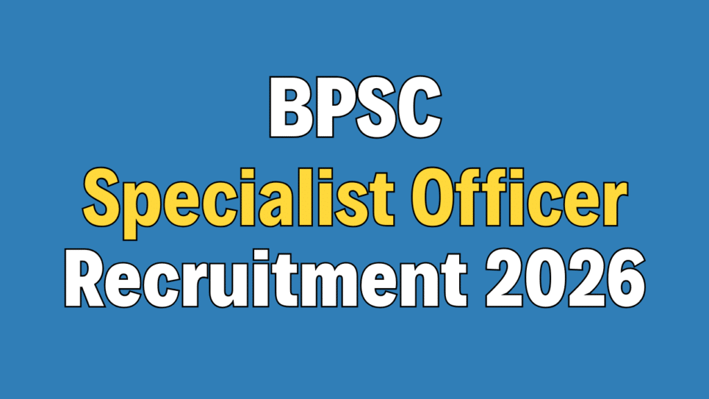 SBI Specialist Officer Recruitment 2026