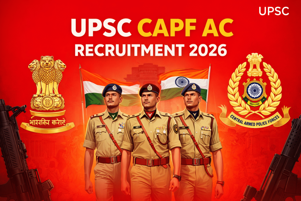 UPSC CAPF AC Recruitment 2026