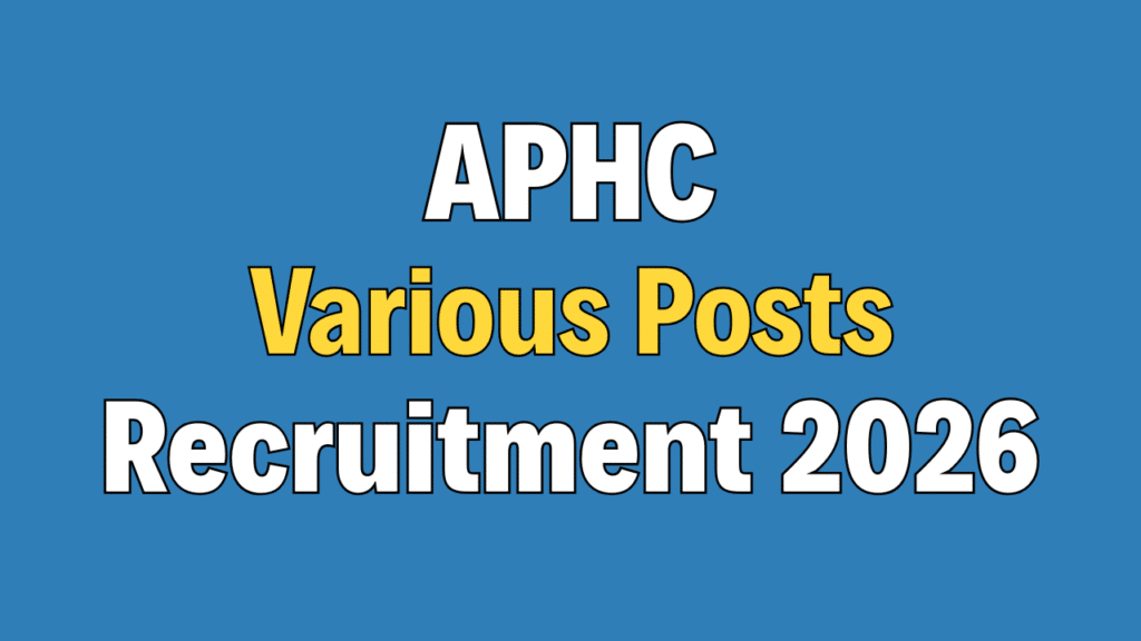 AP High Court Various Posts Recruitment 2026