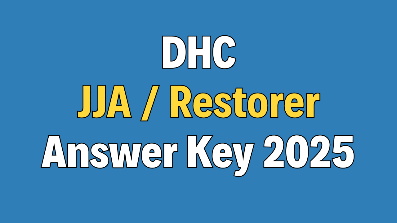 Delhi High Court JJA Stage-I Answer Key 2026