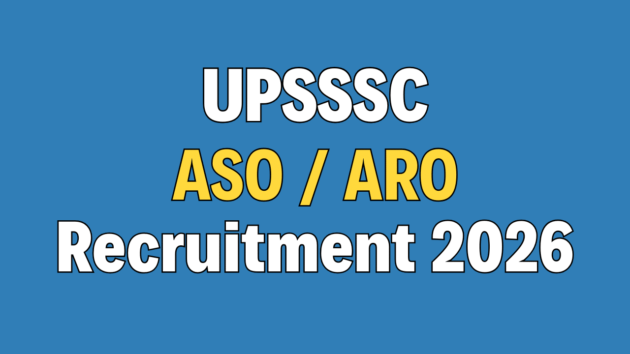 UPSSSC ASO Assistant Statistical Officer Recruitment 2026