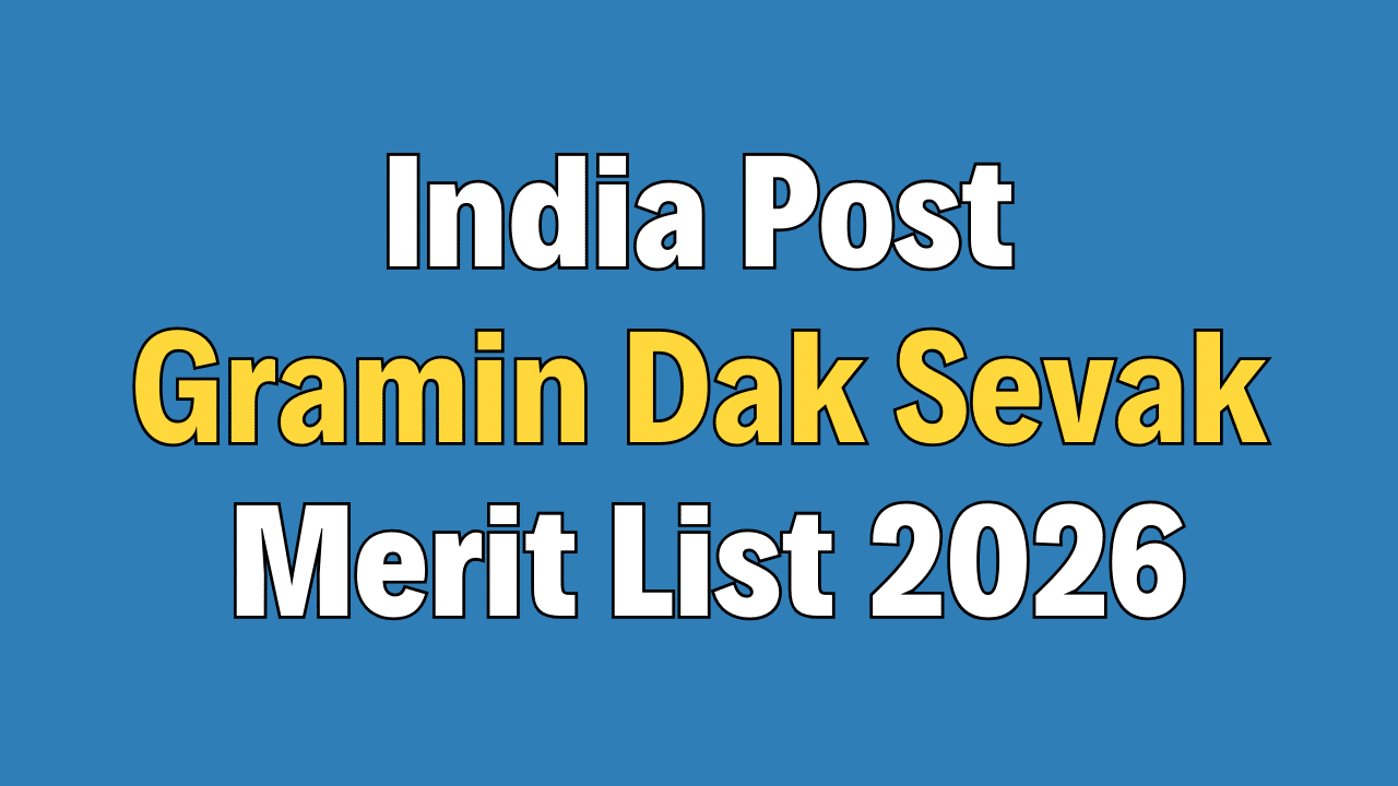 india post gds merit list 2026
