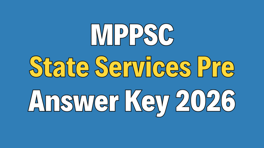 MPPSC State Service Pre Answer Key 2026