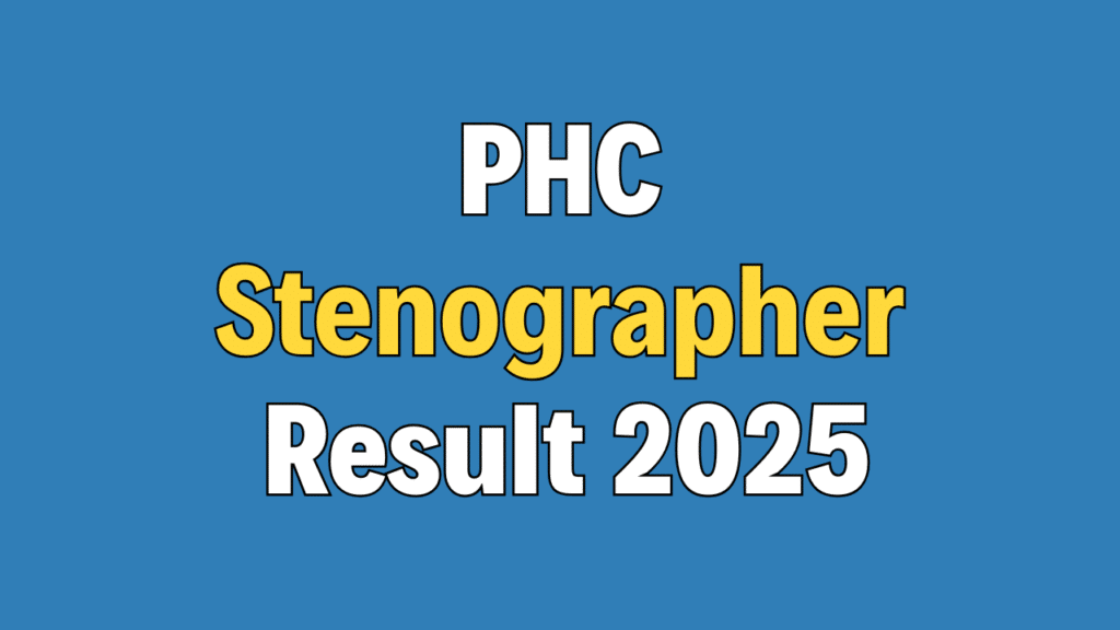 Patna High Court Stenographer Final Result 2025