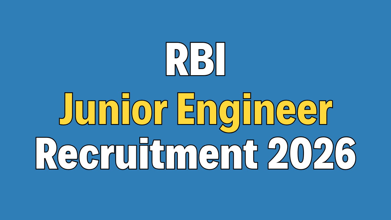 RBI Junior Engineer Recruitment 2026