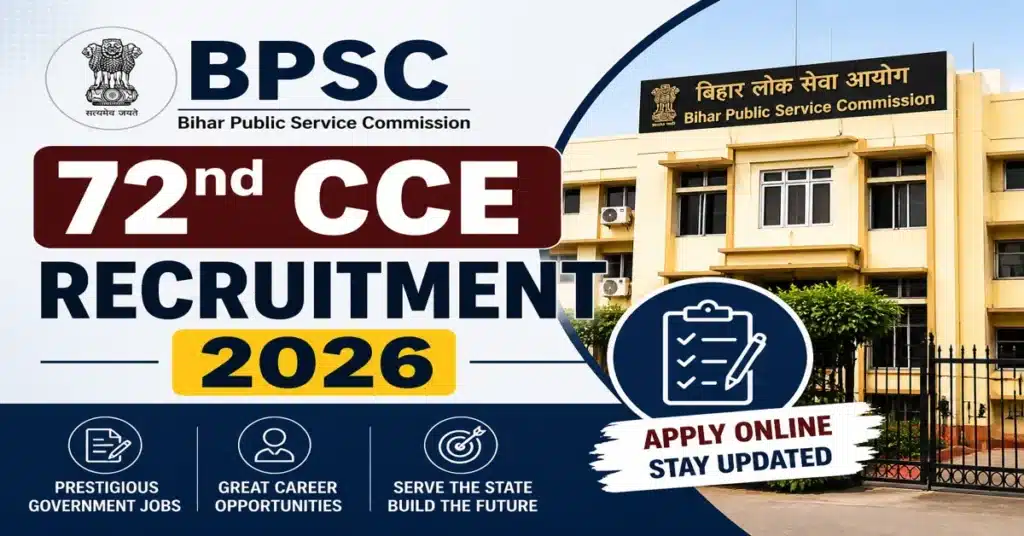 BPSC 72nd CCE Recruitment 2026