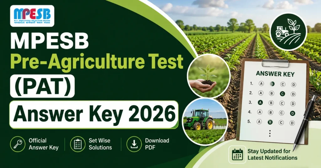 MPESB Pre-Agriculture Test (PAT) Answer Key 2026