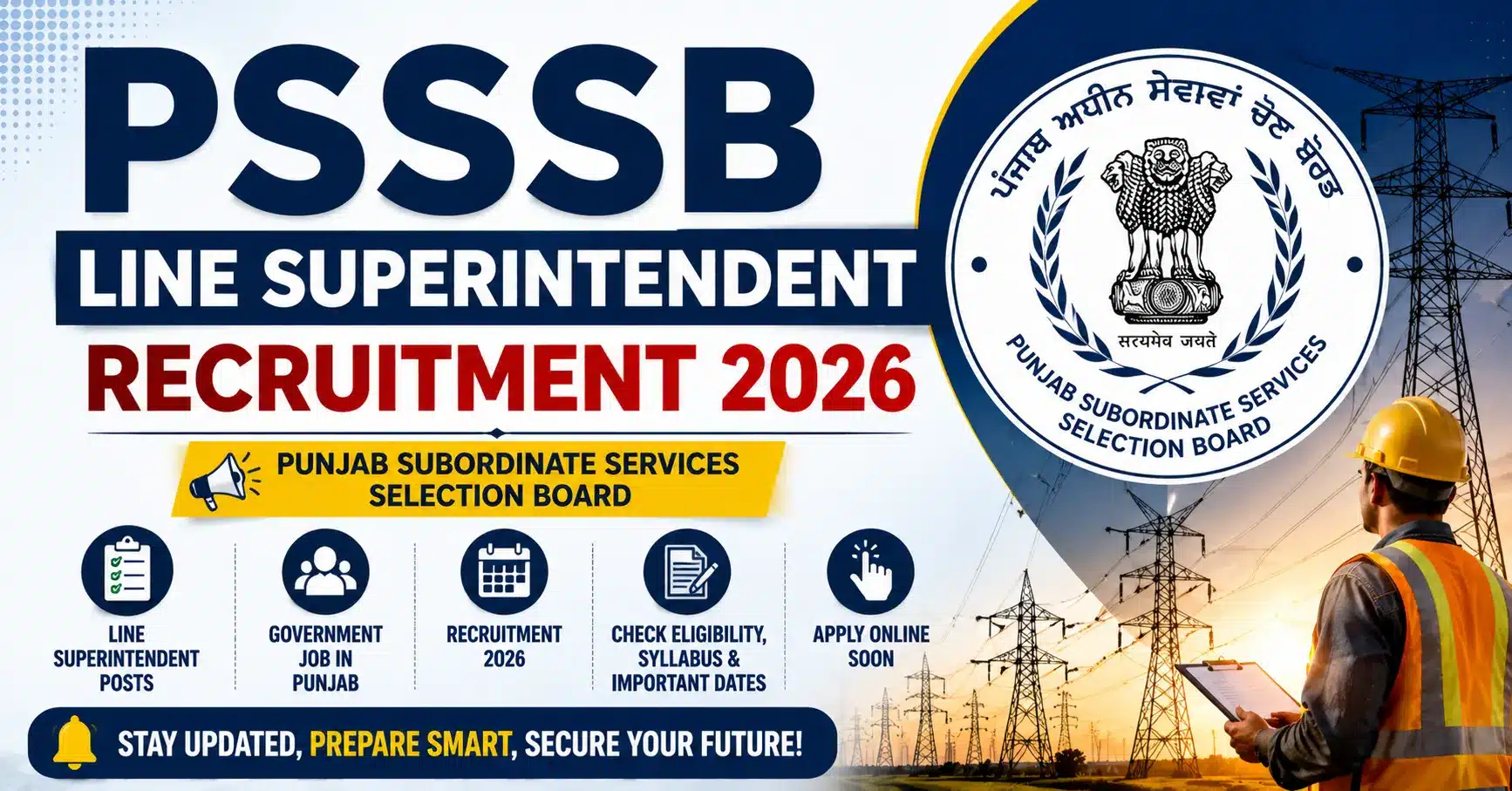 PSSSB Line Superintendent Recruitment 2026