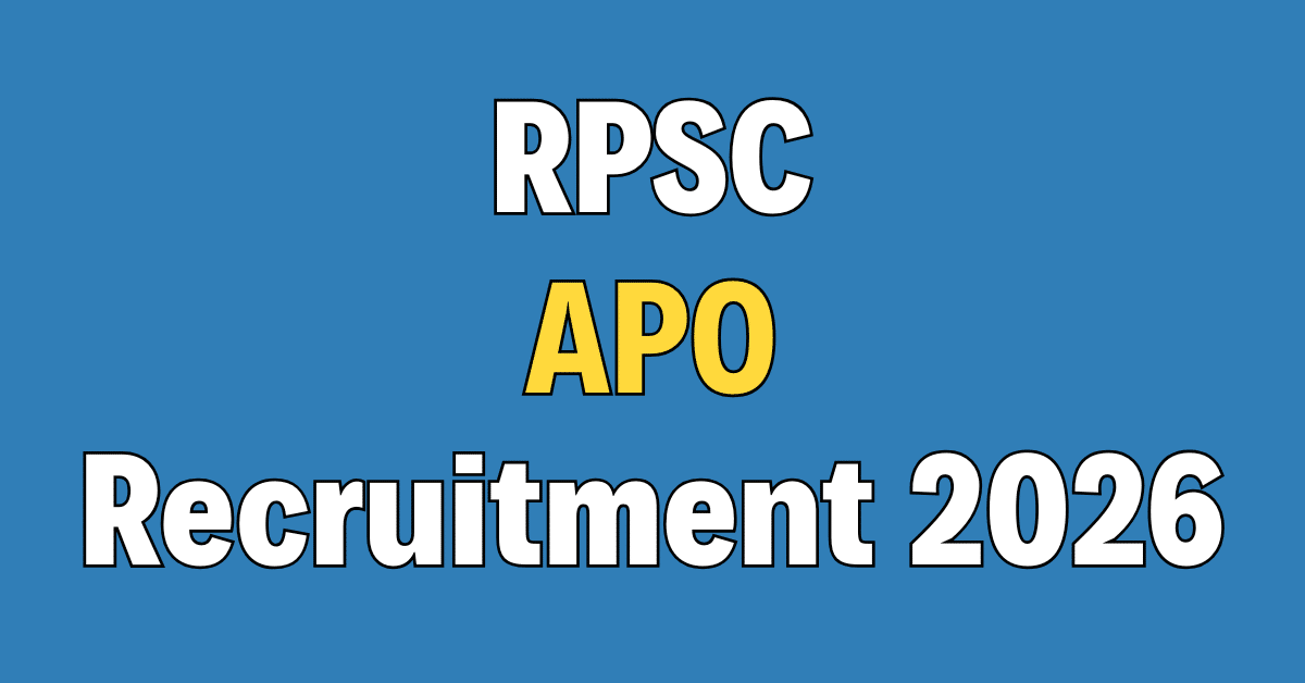 RPSC Assistant Prosecution Officer Recruitment 2026