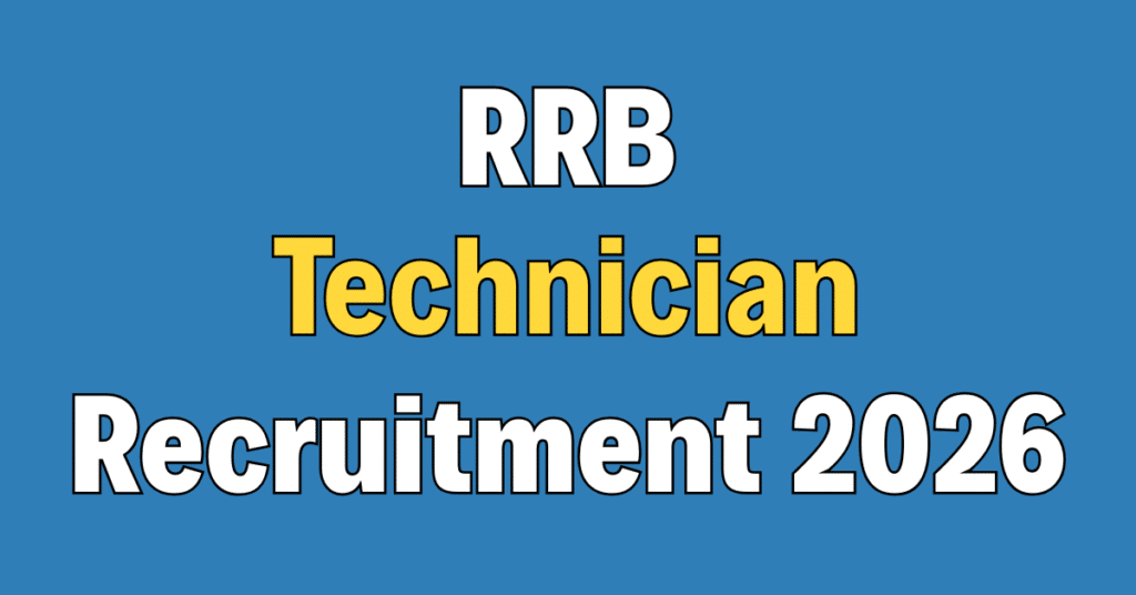 RRB Technician Online Form 2026