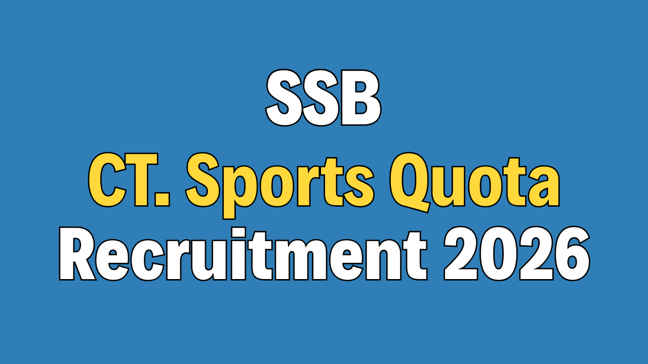 SSB Constable (Sports Quota) Recruitment 2026