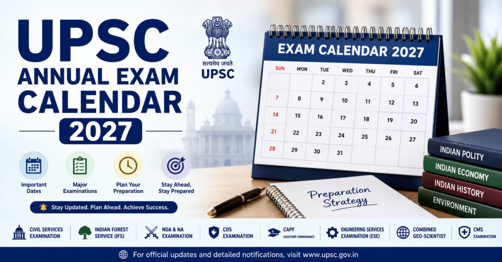 UPSC Annual Exam Calendar 2027