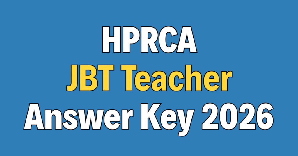 HPRCA JBT Teacher Answer Key 2026