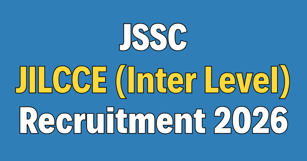 JSSC JILCCE (Inter Level) Online Form 2026