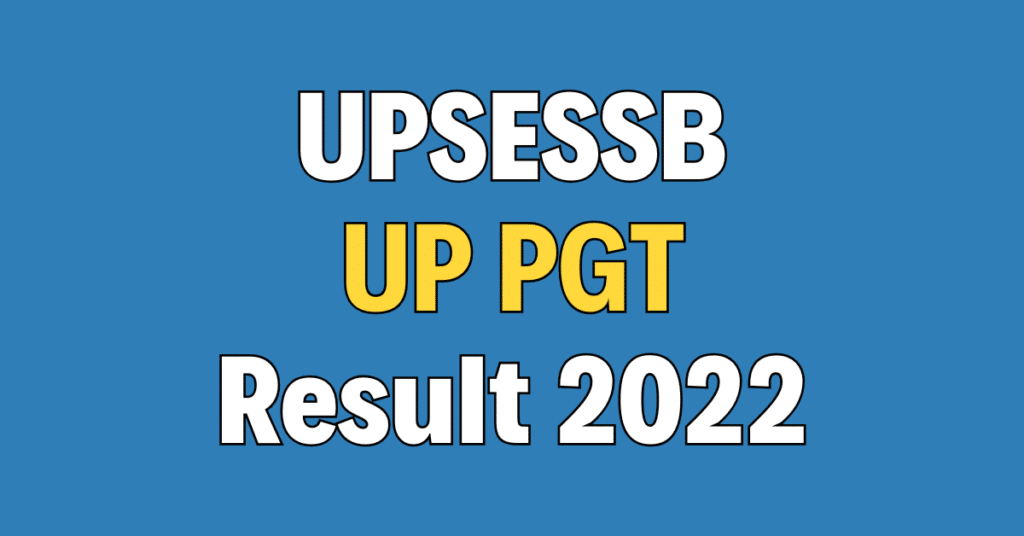 UP PGT 2022 Result