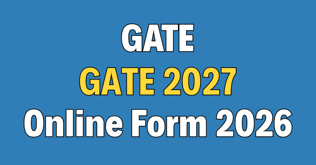 GATE 2027 Online Form