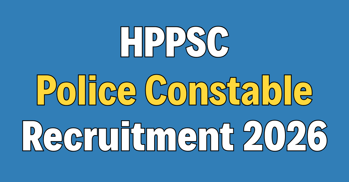 HPPSC Police Constable Recruitment 2026