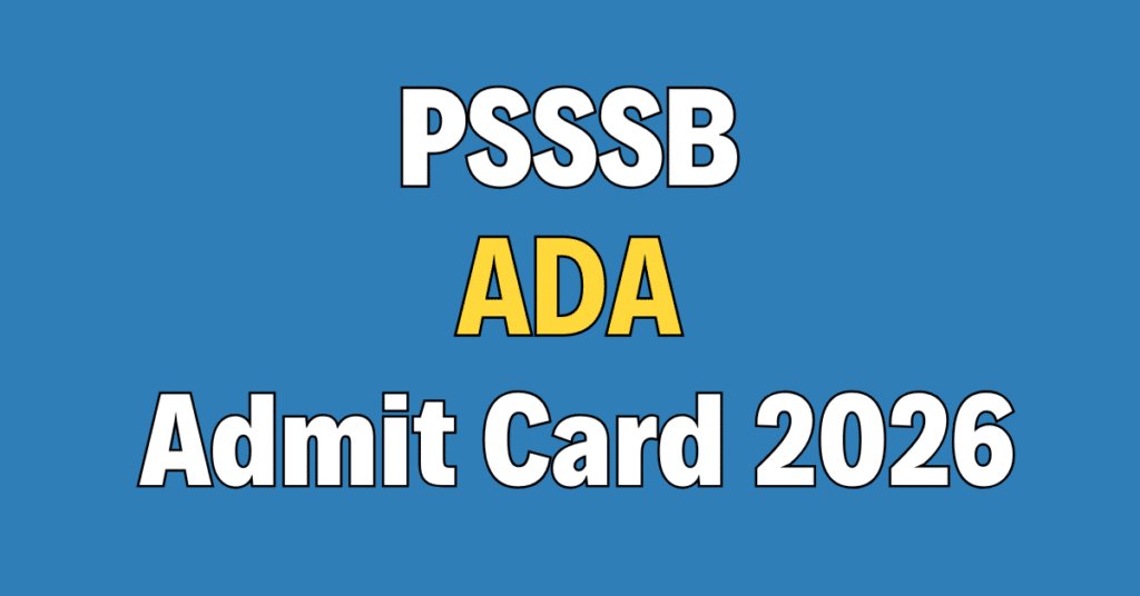 PSSSB Assistant District Attorney Admit Card 2026