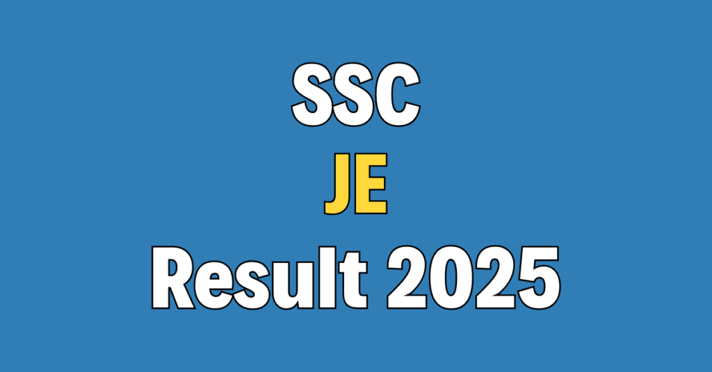 SSC JE Final Result 2025