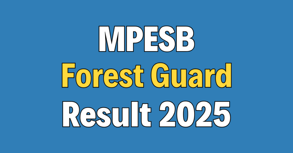 MPESB Forest Guard Result 2026