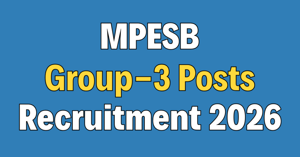 MPESB Group-3 Recruitment 2026