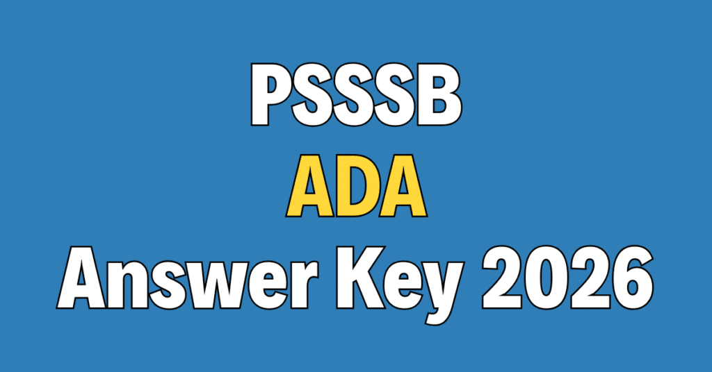 PSSSB Assistant District Attorney Answer Key 2026