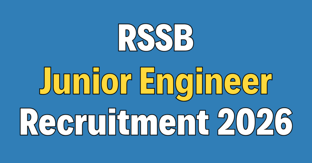 RSSB Junior Engineer Recruitment 2026