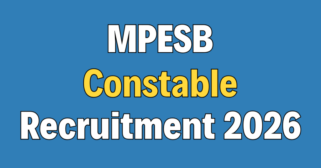 MPESB Constable Recruitment 2026