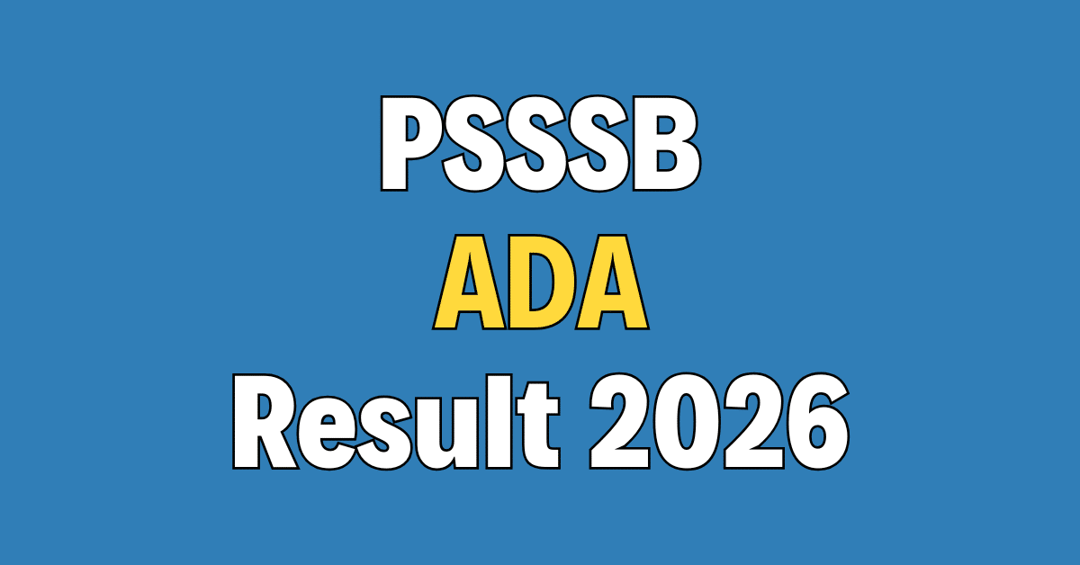 PSSSB Assistant District Attorney Result 2026