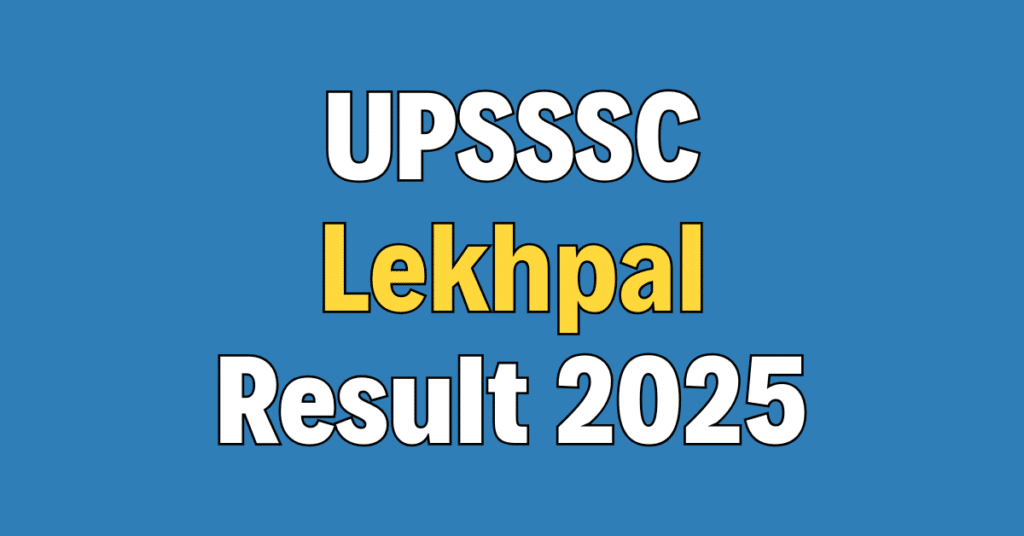 UPSSSC Lekhpal Result 2025