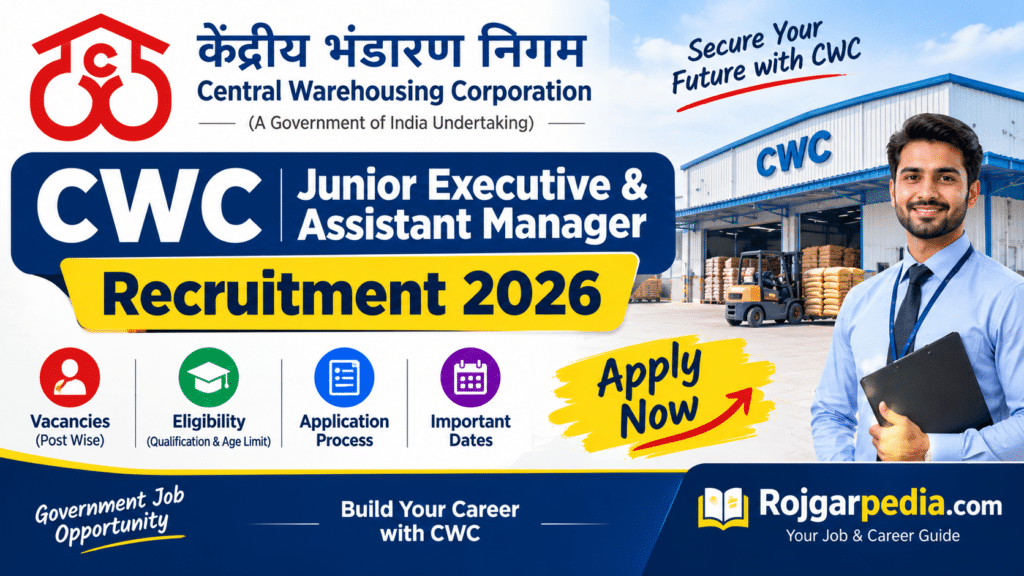 CWC Jr Executive and Assistant Manager Recruitment 2026