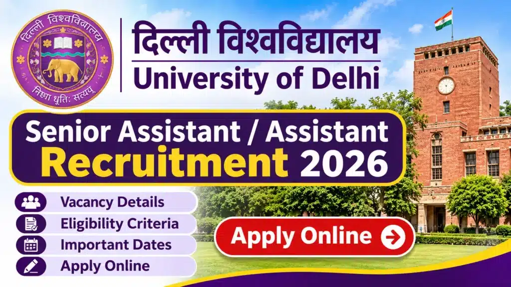 Delhi University Senior Assistant Assistant Recruitment 2026