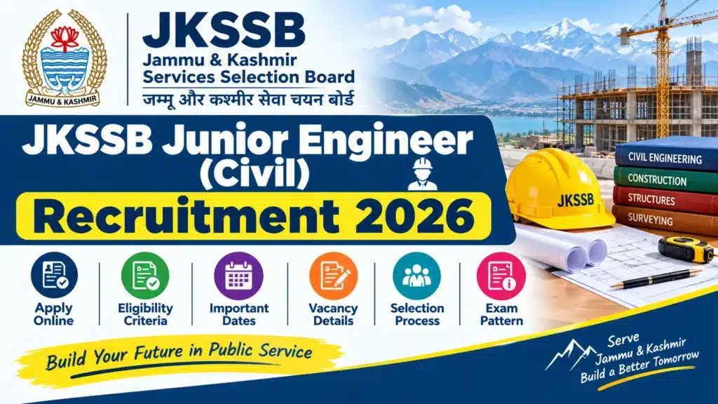 JKSSB Junior Engineer (Civil) Recruitment 2026