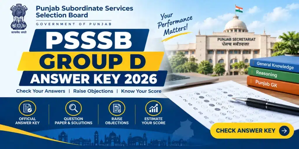 PSSSB Group D Answer Key 2026
