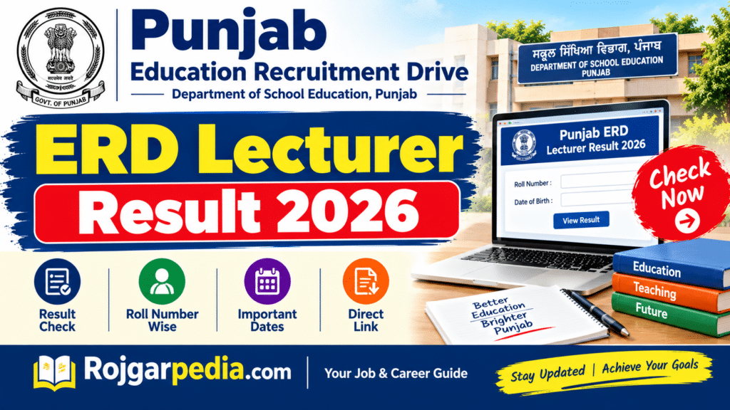 Punjab ERD Lecturer Result 2026