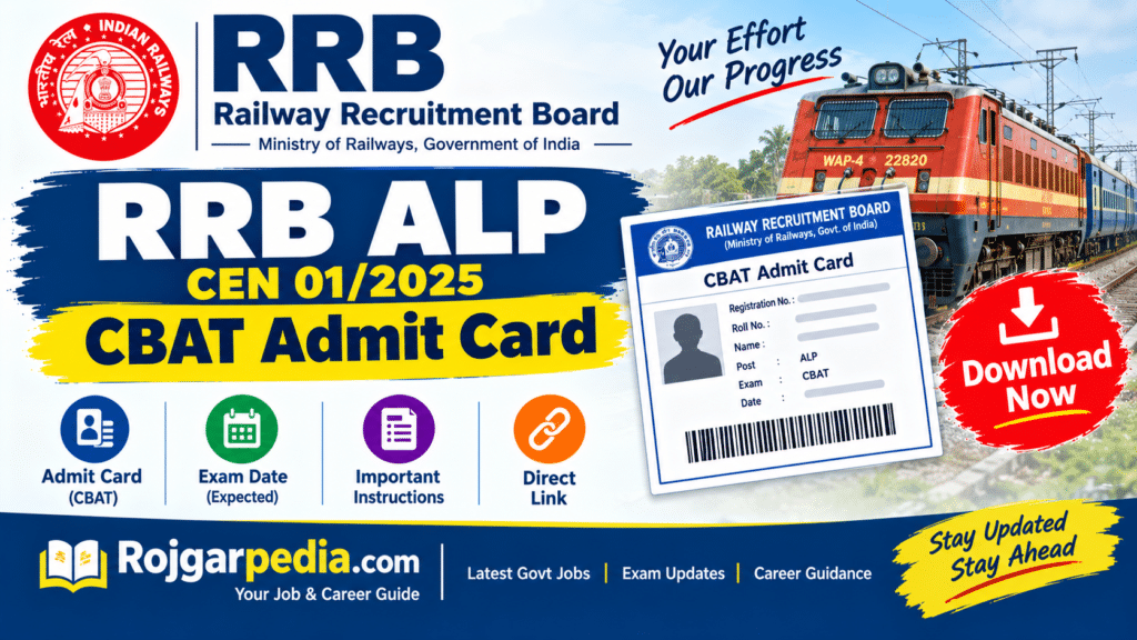 RRB ALP CEN 01/2025 CBAT Admit Card