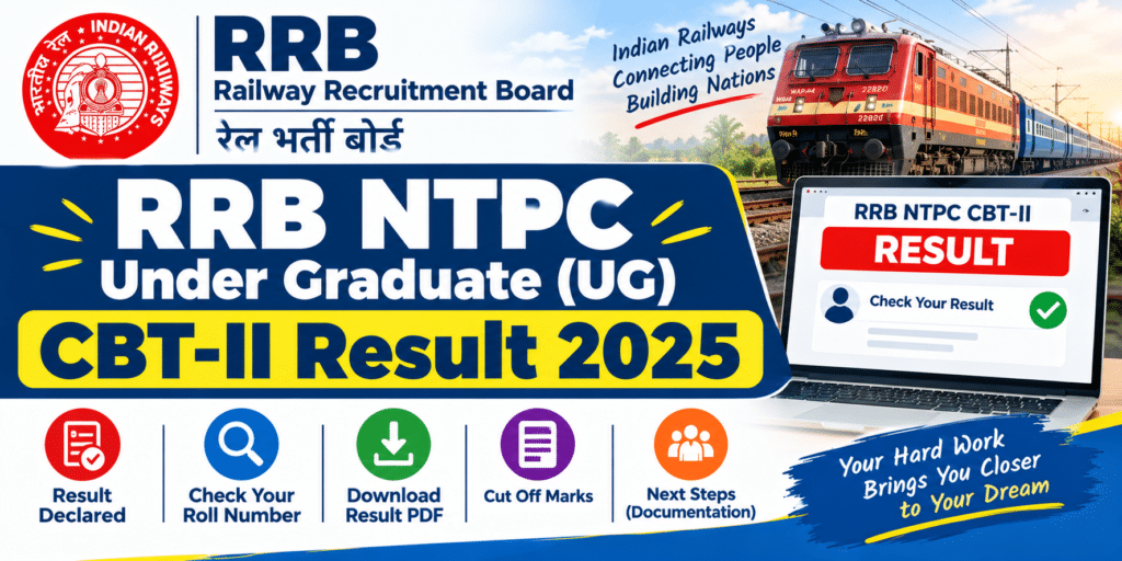 RRB NTPC Under Graduate CBT-II Result 2025
