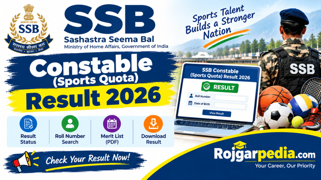 SSB Constable (Sports Quota) Result 2026