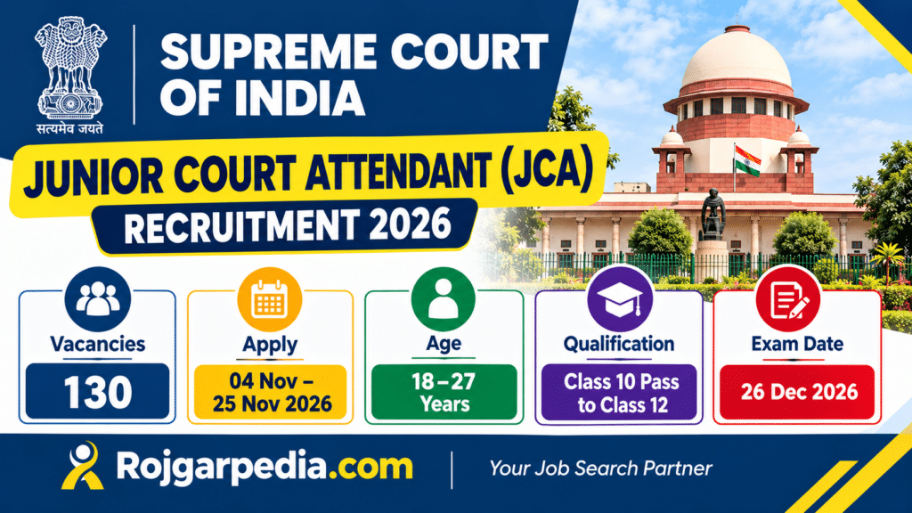 Delhi SCI JCA Recruitment 2026