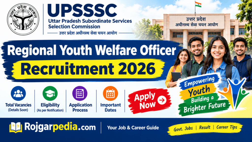 UPSSSC Regional Youth Welfare Officer Recruitment 2026